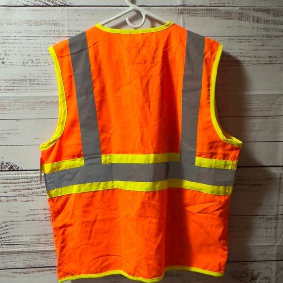 NEW W TAG 3M Walls utility safty ORANGE vest men's Size : medium - Picture 3 of 9